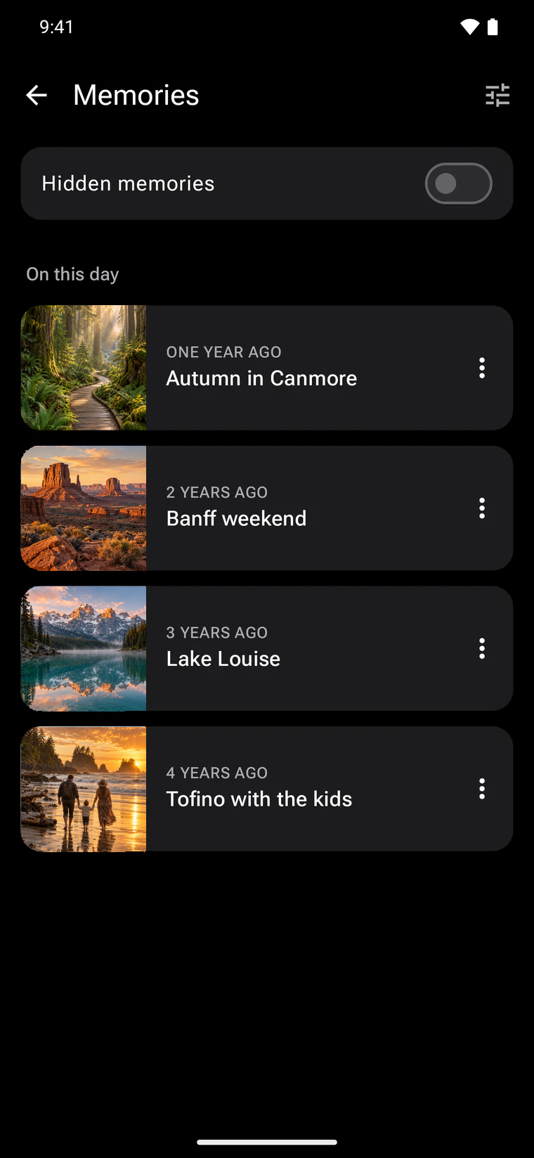Memories on Android