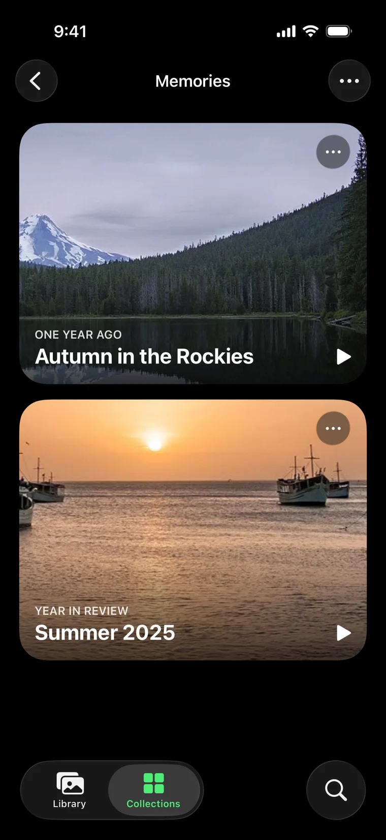 Memories on iPhone